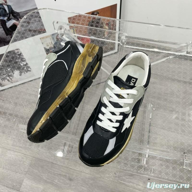 2024 Unisex GGDB Black White Grey Mesh Leather Sneakers