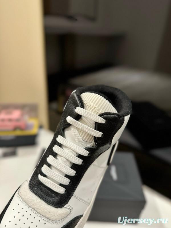 2024 Unisex Yves Saint Laurent Black White Leather Casual Sneakers MJ00390