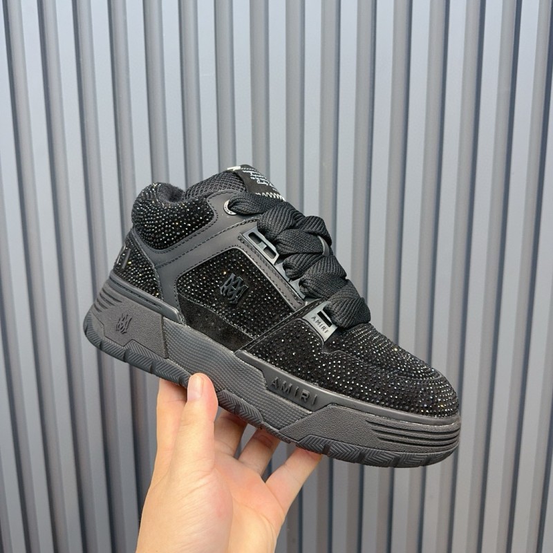 2024 Unisex Amiri Black Leather Sneakers MJ00410