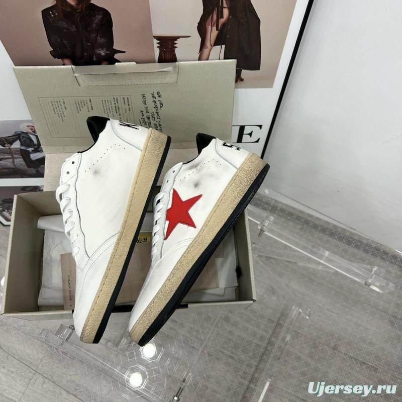 2024 Unisex GGDB White Red Leather Low Top Sneakers MJ00260