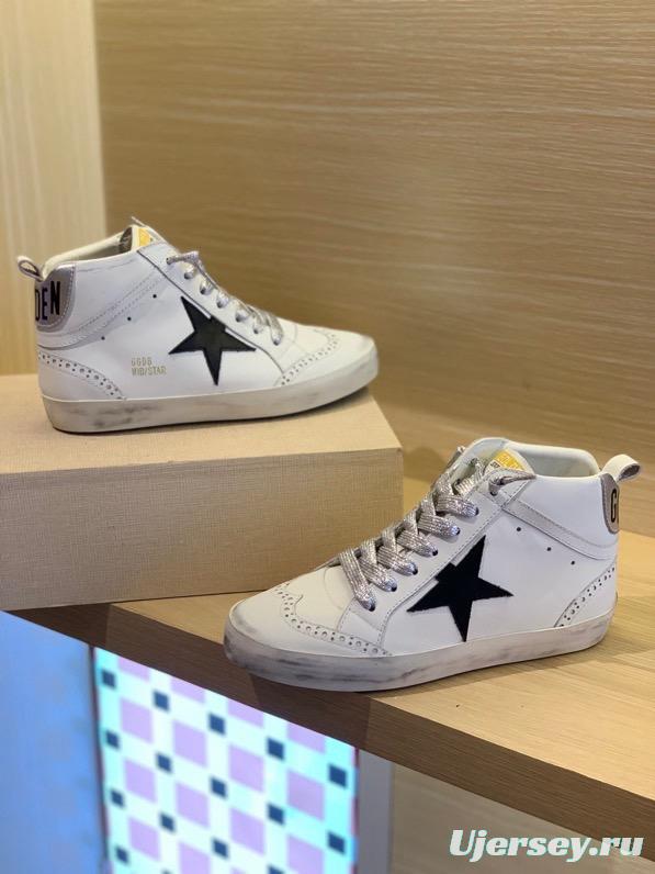 2024 Unisex GGDB White Black Leather High-top Sneakers MJ00300