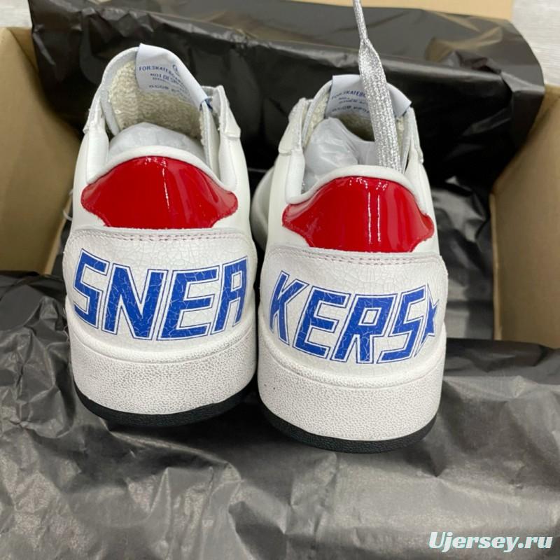 2024 Unisex GGDB White Red Leather Sneakers MJ00260