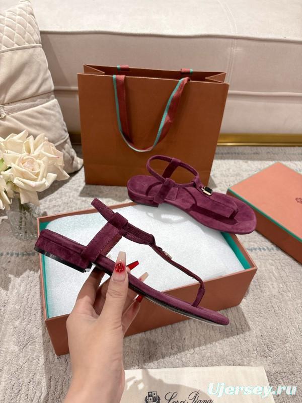 2025 Women LP Purple Suede Sandals