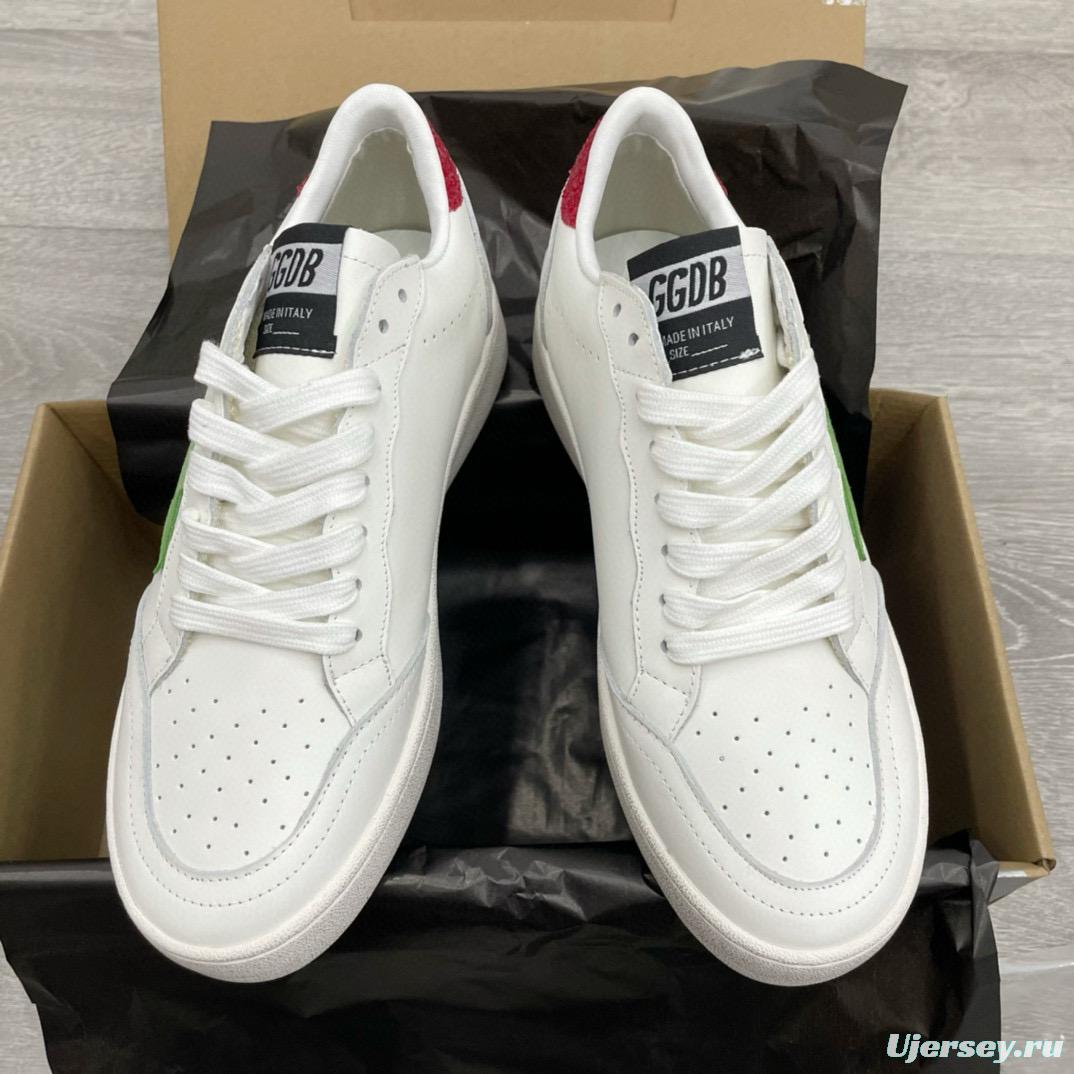 2024 Unisex GGDB White Green Leather Sneakers MJ00260