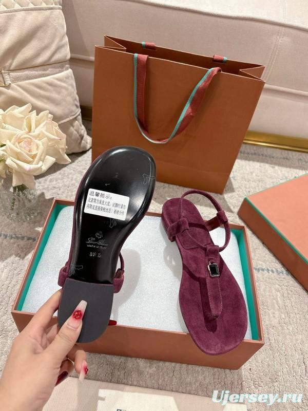 2025 Women LP Purple Suede Sandals