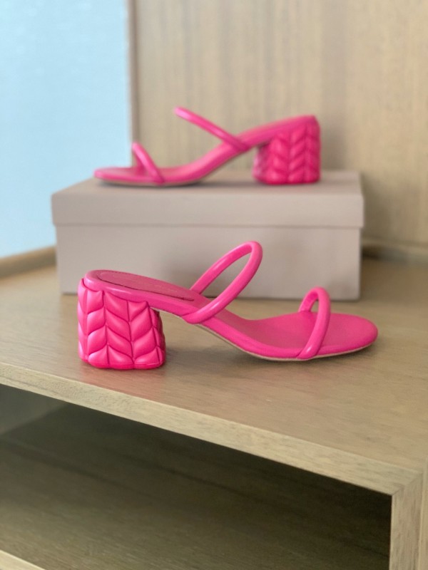 2025 Women Gianvito Rossi Pink Leather Sandals KFY00260