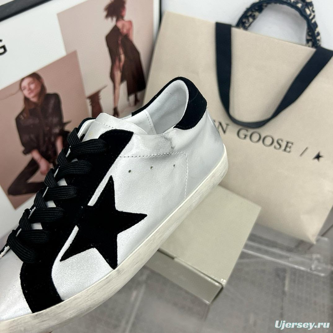 2025 Unisex GGDB White Black Leather Sneakers