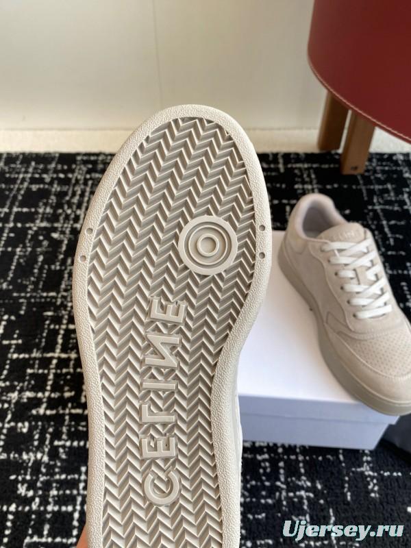 2025 Women Celine Beige Suede Sneakers KFY00310