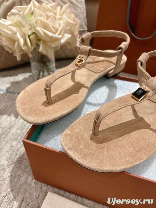 2025 Women LP Beige Suede Sandals LY00350