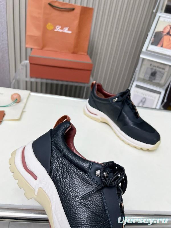 2024 Men Le Parmentier Black Leather Silk Outdoor Casual Hiking Shoes MJ00350