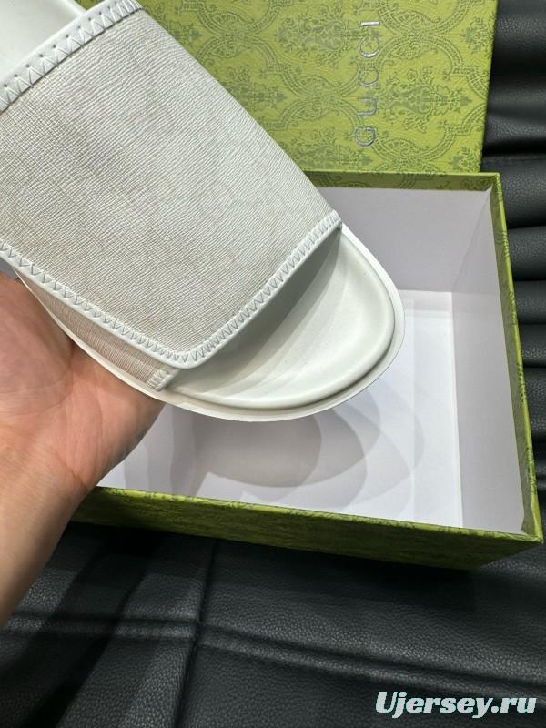 2024 Gucci White Fabric Slippers MJ00200