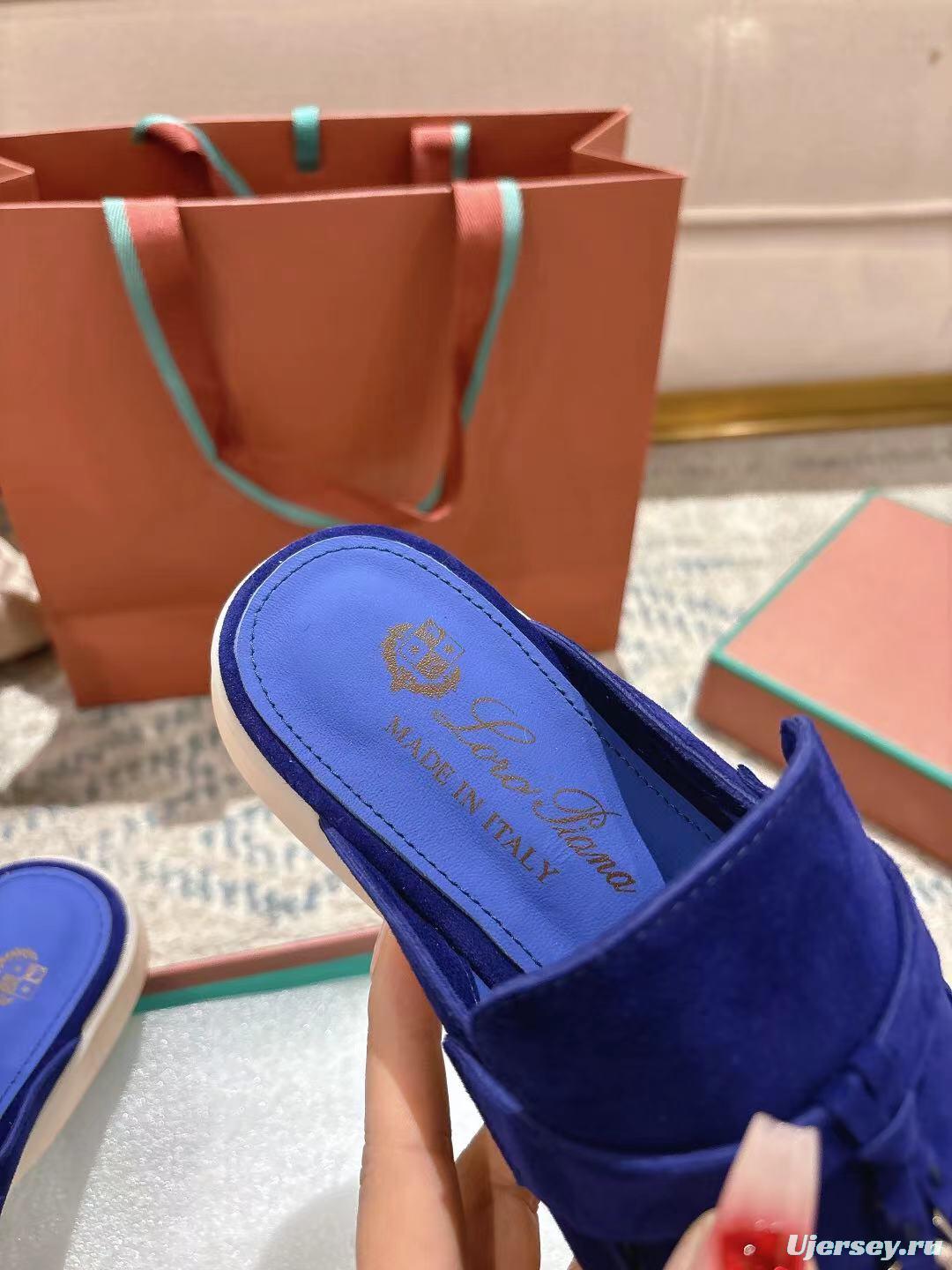 2025 Women LP Blue Suede Loafers LY00260(F)