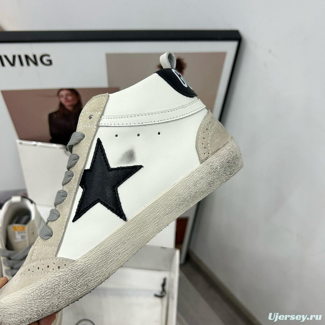 2024 Unisex GGDB White Black Leather Suede High Top Sneakers MJ00300