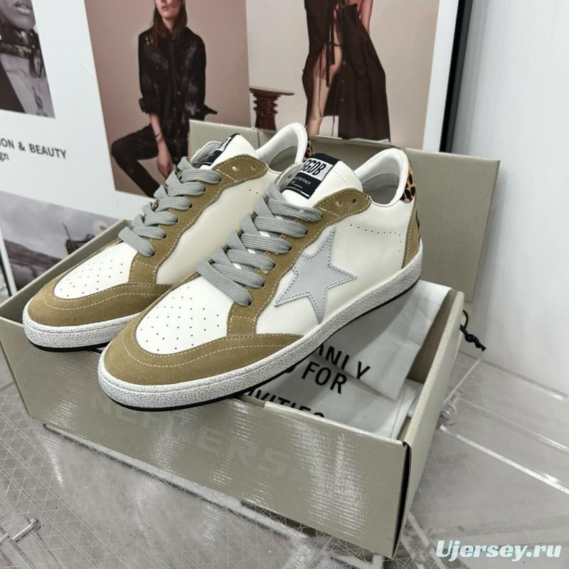 2024 Unisex GGDB White Beige Leather Suede Low Top Sneakers MJ00260
