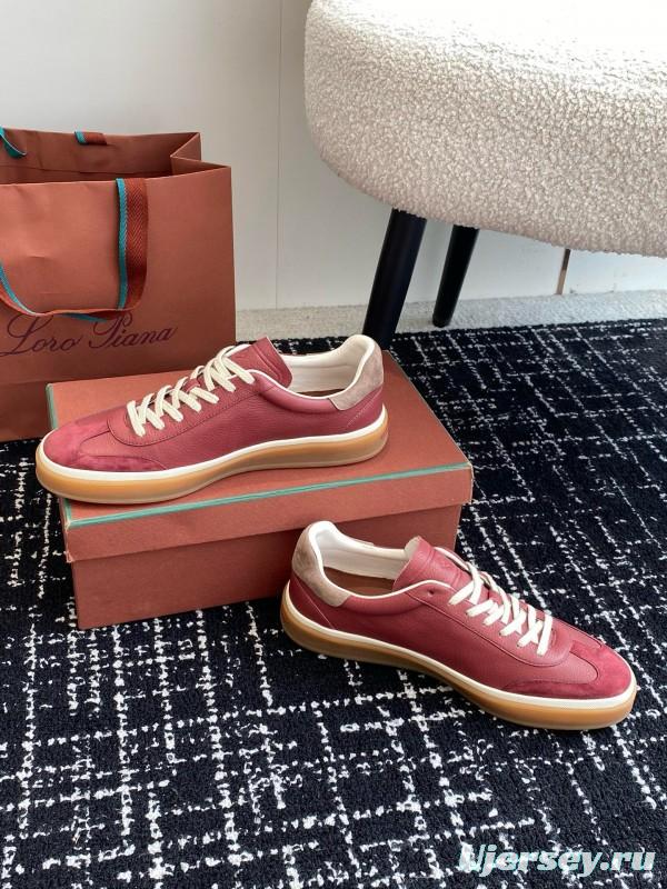 2024 Unisex LP Red Pink Leather Sneakers MJ00320