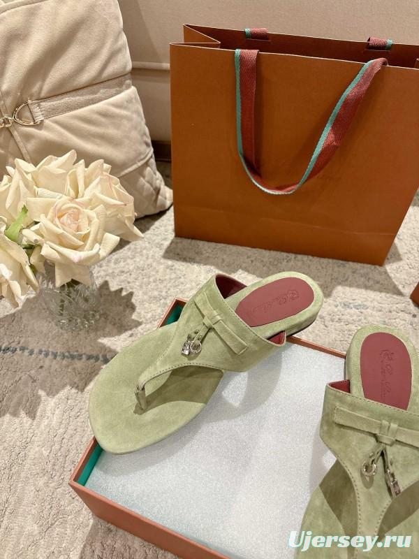 2025 Slippers LP Light Green Suede Casual LY00250