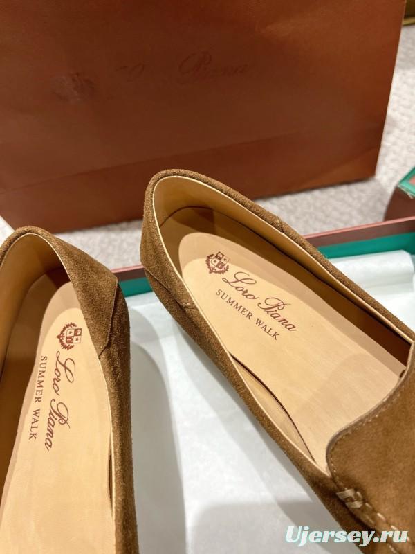 2025 Women LP Brown Suede Loafers Tassel LY00291