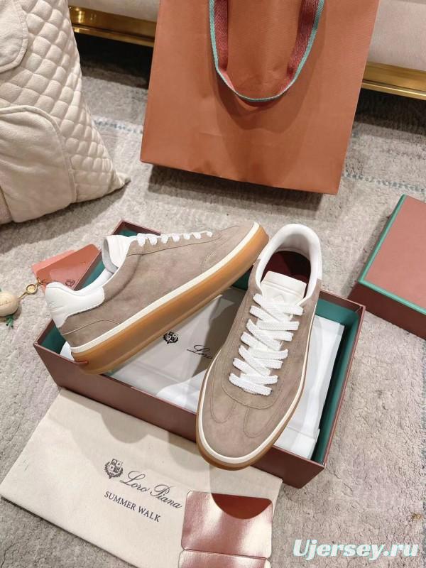 2025 Unisex Le Parmentier Beige White Leather Sneakers Top Version LY00320(F)/LY00330(M)