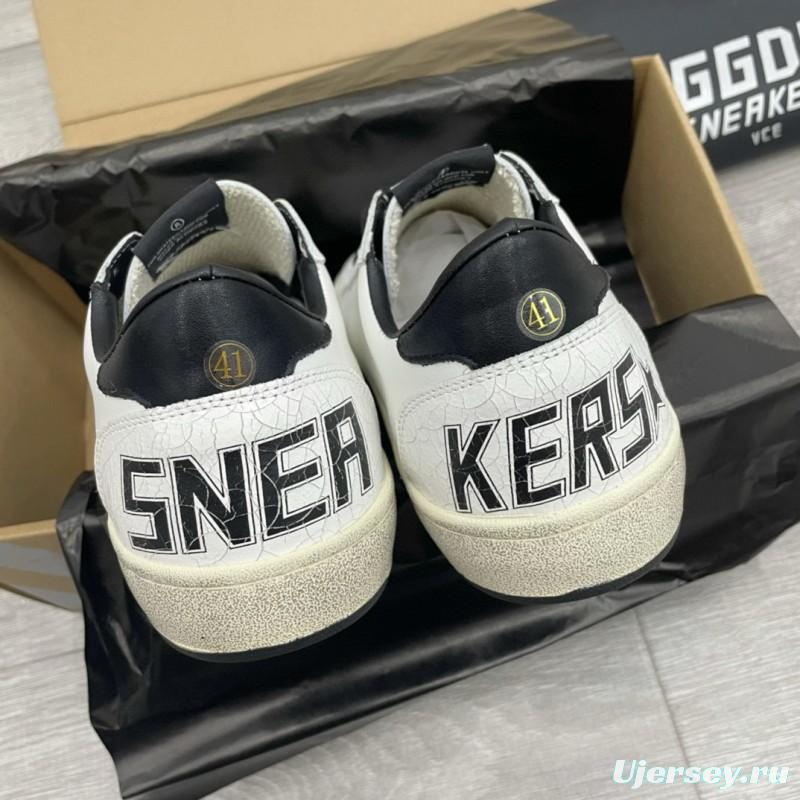2024 Unisex GGDB White Black Leather Sneakers MJ00260