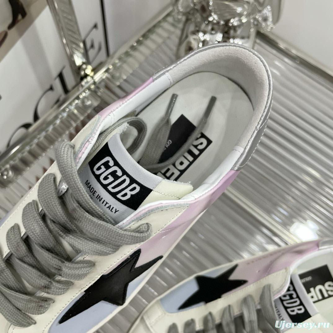 2025 Unisex GGDB White Pink Blue Leather Suede Sneakers