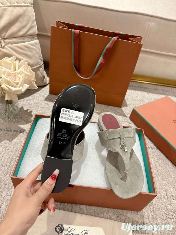 2025 Slippers LP Beige Suede Slippers LY00350