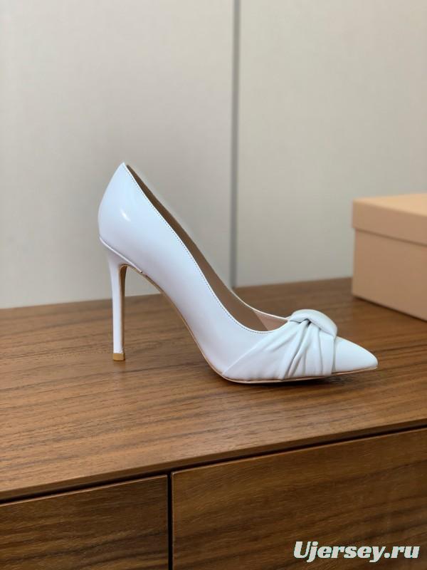 2025 Women Gianvito Rossi White Leather Pumps KFY00300