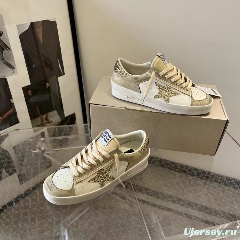 2024 Unisex GGDB White Beige Suede Leather Low-Top Sneakers MJ00260