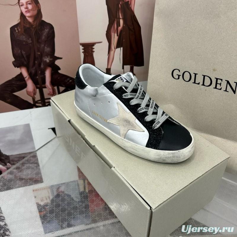 2025 Women GGDB White Black Leather Suede Sneakers