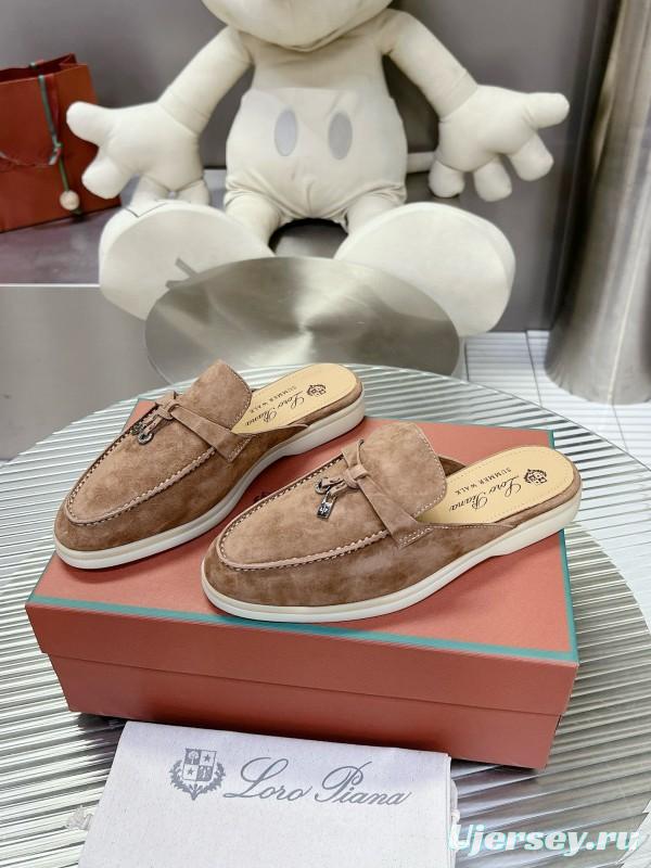 2024 Slippers LP beige suede Half Drag MJ00270