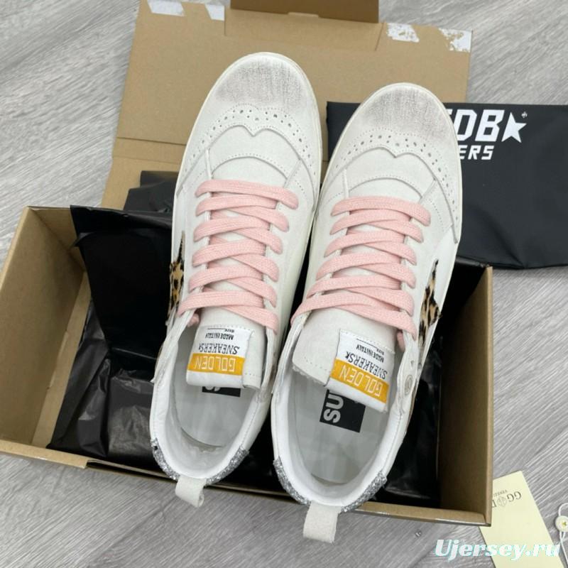 2024 Unisex GGDB White Pink Leather Suede High Top Sneakers MJ00300