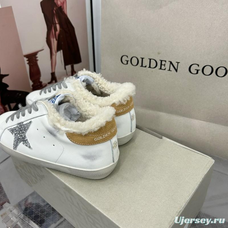 2025 Women GGDB White Silver Leather Sneakers MJ00260