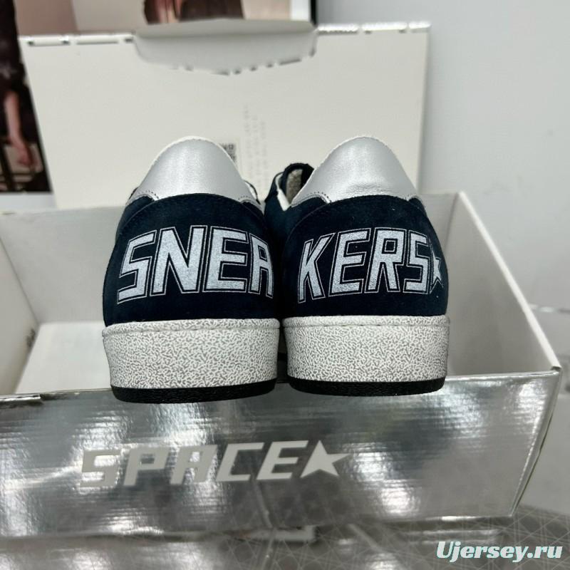 2024 Unisex GGDB Navy White Suede Leather Low-Top Sneakers MJ00260