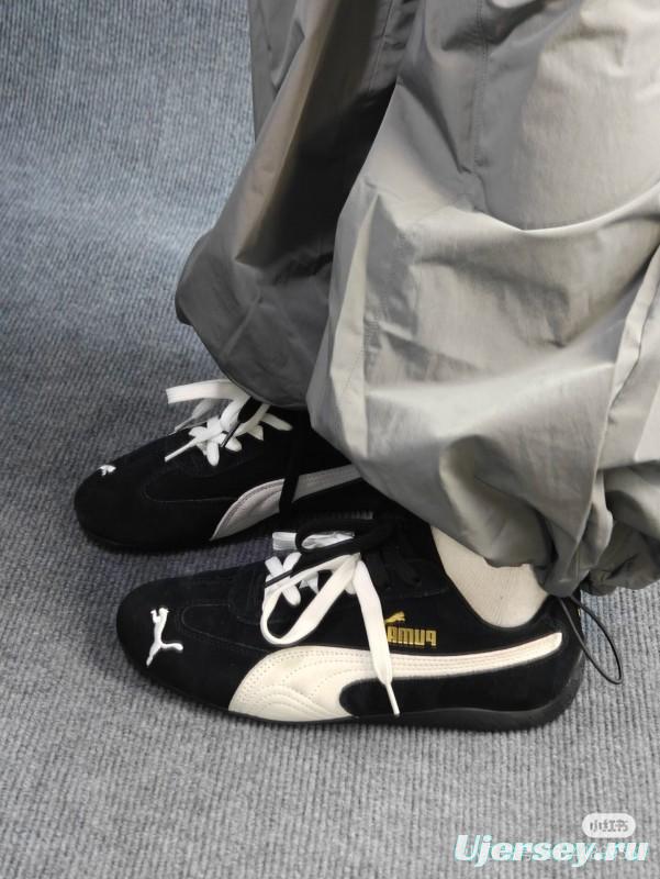 2025 Men Puma Black White Suede Sneakers KFY00260