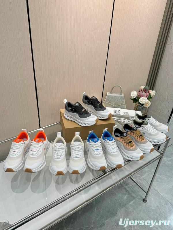 2025 Unisex Loewe Black White Grey Polyester Mesh Sneakers