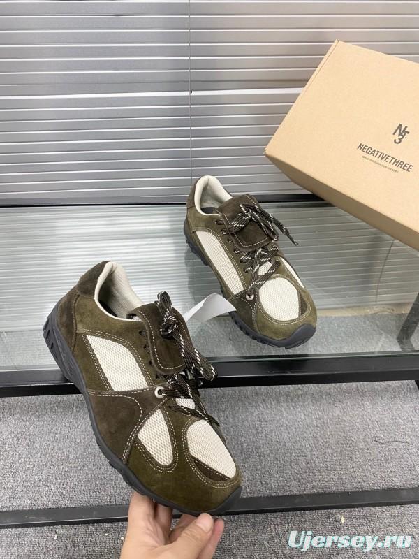 2025 Unisex Puma Brown White Silk Oxford Leather Sneakers KFY00280