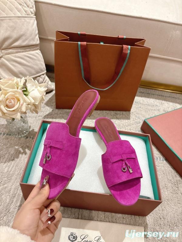 2025 Slippers Le Parmentier Pink Suede Slippers