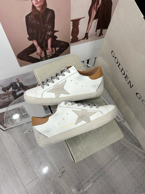 2025 Unisex GGDB White Brown Leather Sneaker MJ00260