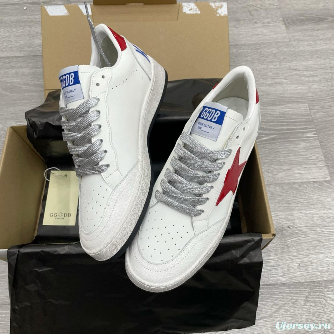 2024 Unisex GGDB White Red Leather Sneakers MJ00260