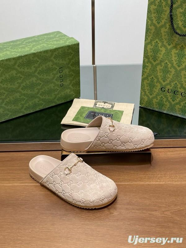 2024 Slippers Gucci Beige Leather Mule MJ00280