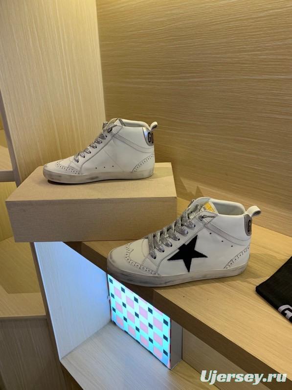 2024 Unisex GGDB White Black Leather High-top Sneakers MJ00300