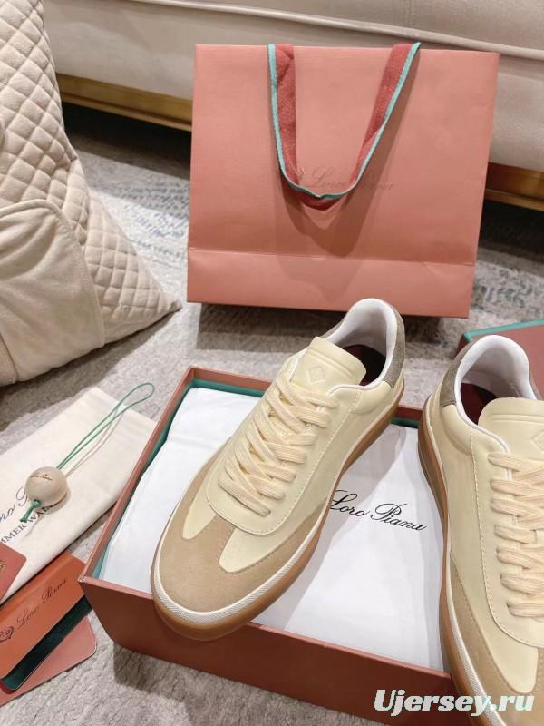 2025 Unisex Le Parmentier Cream Beige Suede Leather Sneakers LY00320(F)/LY00330(M)