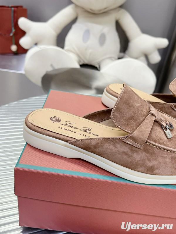 2024 Slippers LP beige suede Half Drag MJ00270