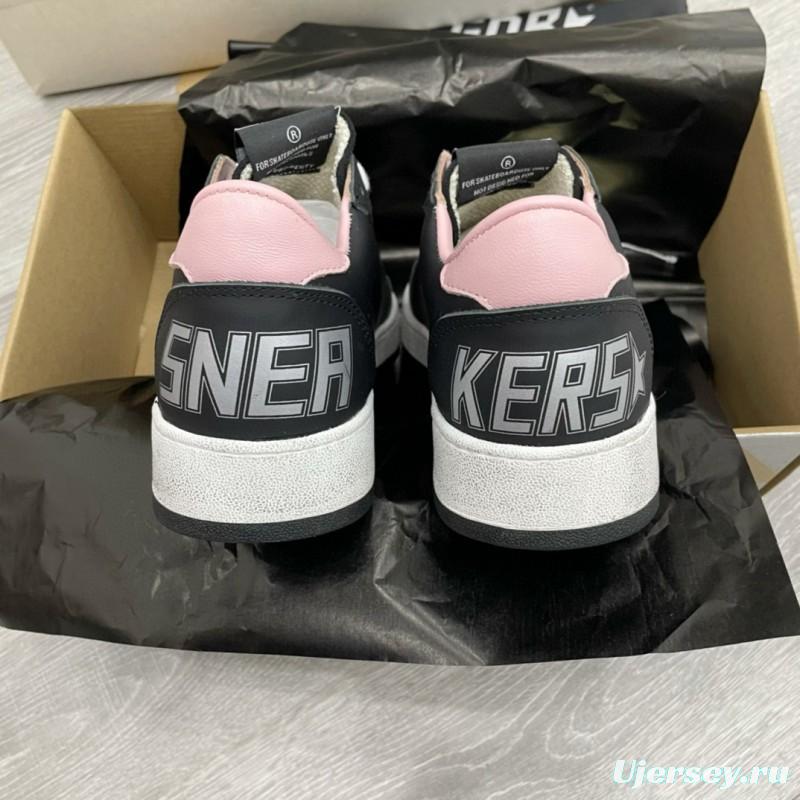 2024 Unisex GGDB Black Pink Leather Suede Sneakers MJ00260