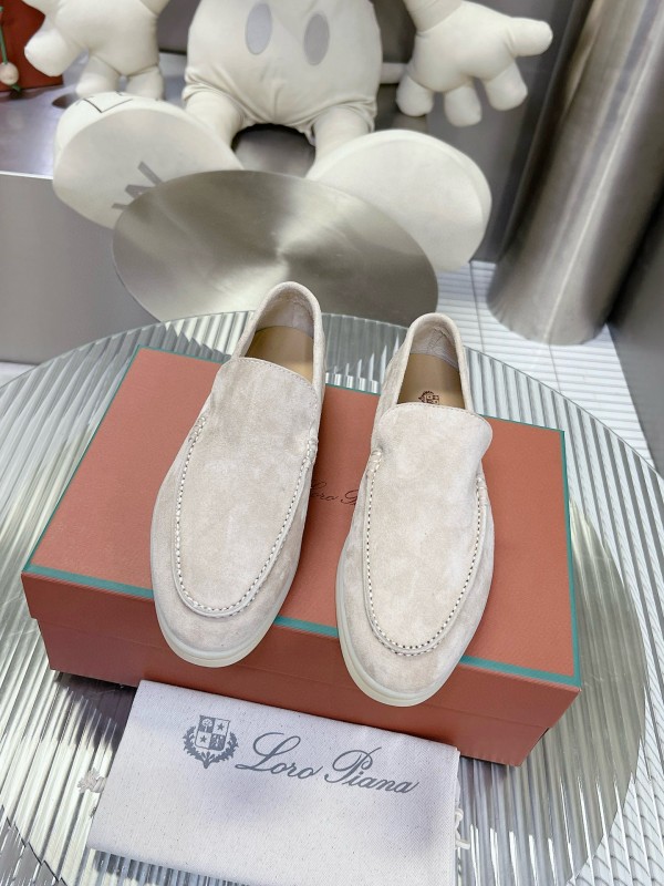 2024 Unisex Le Parmentier Beige Suede Loafers MJ00270