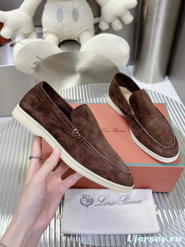 2025 Men LP Brown Suede Loafers LY00260