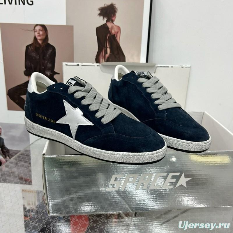 2024 Unisex GGDB Navy White Suede Leather Low-Top Sneakers MJ00260