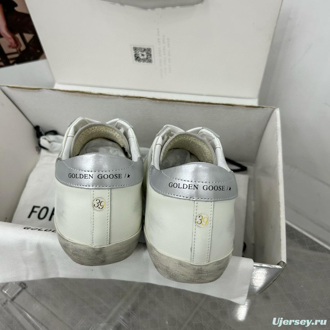 2025 Women GGDB White Pink Leather Sneakers