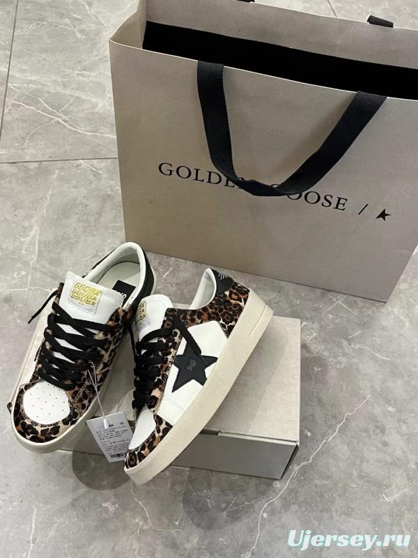 2024 Women GGDB White Leopard Leather Sneakers MJ00260