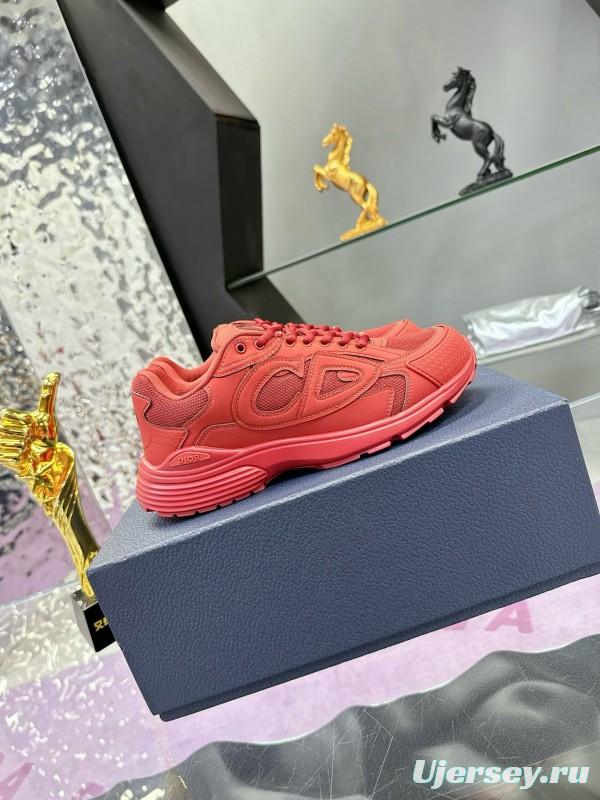 2024 Unisex Dior Red Mesh Technology Fabric B30 Sneakers Collaboration MJ00330