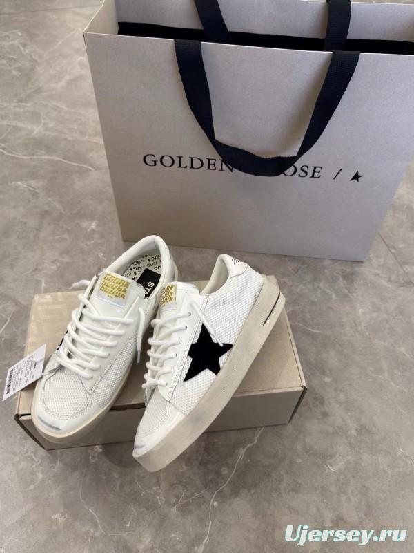 2024 Unisex GGDB White Black Leather Mesh Low Top Sneakers MJ00260